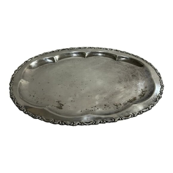 Other - Vintage Del La Pena Silver Plated Oval Tray 18